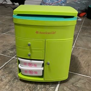 American girl hair salon cart and desk